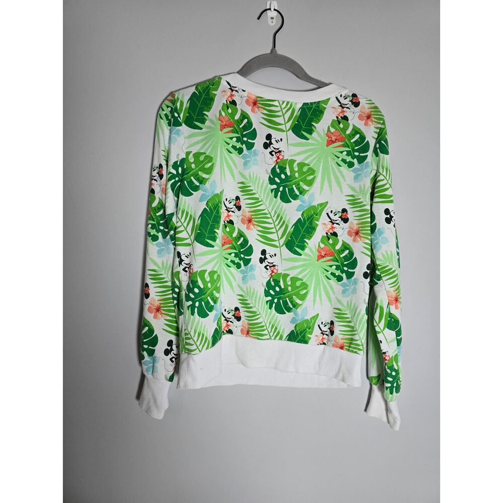 Disney World Parks Womens Small Minnie Mouse Floral Crewneck Pullover Sweatshirt - Picture 2 of 8